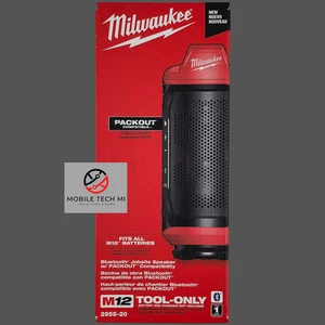 Milwaukee M12 PACKOUT Cordless Bluetooth Jobsite Speaker 12V 2955-20 - NIB - Picture 1 of 3