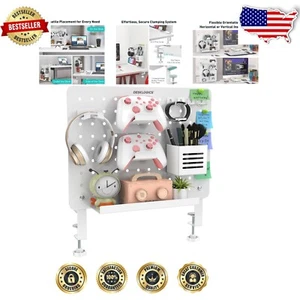Steel Desk Organizer Pegboard - Customizable for Gaming & Office Use - Picture 1 of 9