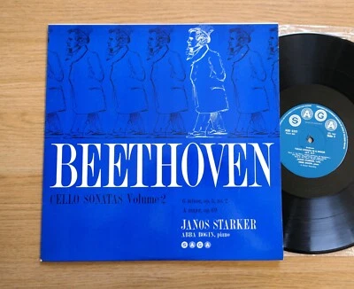 XID 5177 Beethoven Cello Sonatas Volume 2 Janos Starker Abba Bogin SAGA Mono NM - Image 1 of 4