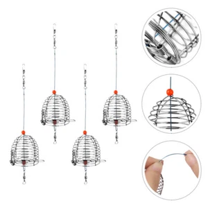 4pcs Edelstahl Angeln Käfig Fischerei Locken Käfig Korb Angelgerät - Bild 1 von 12
