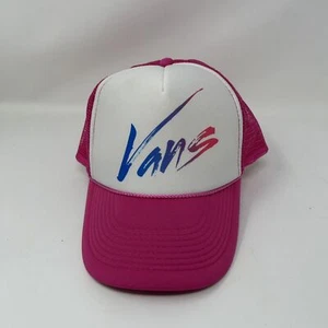 VANS RARE VINTAGE AUTHENTIC PINK Trucker Foam Mesh HAT. - Picture 1 of 10