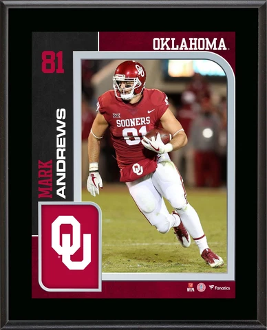 Mark Andrews Oklahoma Sooners 10.5' x 13' Sublimated Player Plaque Cover