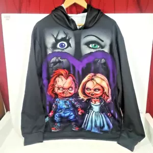 Chucky Childs Play Hoodie Size Large All Over Graphic Horror - Picture 1 of 14