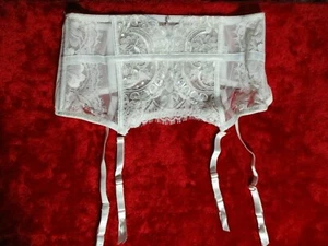 ANN SUMMERS WHITE/NUDE WASPIE SUSPENDER SIZE S (8-10 NWT FIERCELY SEXY - Picture 1 of 2