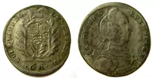 elf Germany Wuerttemberg Duchy 6 Kreuzer 1748 Billon - Picture 1 of 1