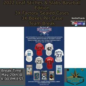 St. Louis Cardinals  2022 Leaf Stiches & Slabs Baseball 3X Case 9X Box Break #1