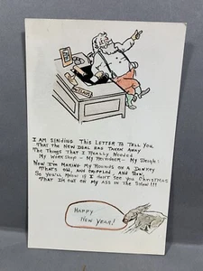 Anti FDR & NEW DEAL - Christmas Santa Claus - 1930s Postcard - Rare Political - Picture 1 of 3