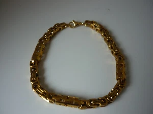 Königskette Edelstahlarmband,goldfarben ,Neu,ca.6mm breit,ca. 21,5cm lang - Bild 1 von 2