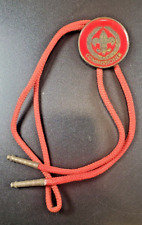 Vintage Boy Scout Commissioner Bolo Tie Slide BSA Tie Red