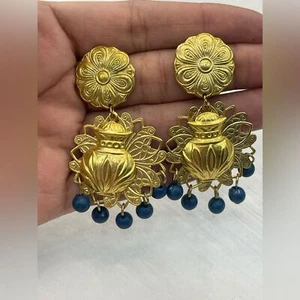 Indische Gold Ohrhänger - Bild 1 von 3