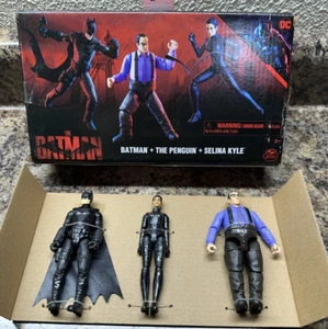 Neu DC Comics The Batman 3er-Pack 4" Batman Selina Kyle der Pinguin Actionfiguren - Bild 1 von 16