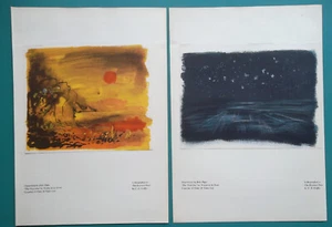 THE TRAVELLER Illustrations to Poem by Walter de la Mare - 2x 1949 COLOR Prints - Picture 1 of 2