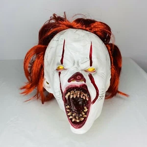 Pennywise It Clown Mask Cosplay Halloween LED Eyes Scary Joker Horror - Picture 1 of 9