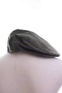 BARBOUR Green Waxed Cotton Thornproof Cap Cabby Newsboy Hat England Size 6 7/8 - Picture 1 of 10
