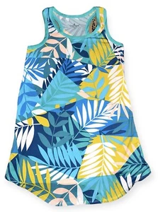 Cuddl Duds Cool Airy Tank Sleepshirt SZ S Tropical Print Side Pockets Sleeveless - Picture 1 of 7