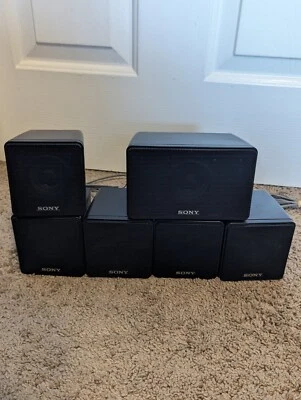 Sony Set of 6 Speaker System SS-MSP67 R L SB SR SL SS-CNP67 WORKS Home Threater - Image 1 of 4
