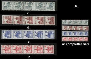 Berlino 587 - 590 R, 5 strisce di francobolli in rotolo; si prega di selezionare! #m813 - Foto 1 di 1