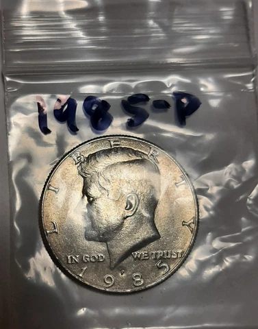 1985-P Kennedy Half Dollar, Circulated but NICE ! Cover