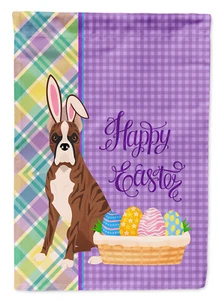 Red Brindle Boxer Easter Flag Garden Size WDK4955GF - Picture 1 of 3