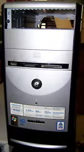 emachines W2888 Micro ATX Case w/ Original OEM Stickers, Card Reader & HDD Cage - Picture 1 of 12
