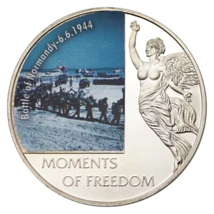 LIBERIA 10$ MOMENTS OF FREEDOM - BATTLE OF NORMANDY SWW WW2 2006 - Picture 1 of 2