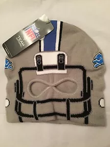 Detroit Lions Youth Adidas Facemask/Helmet Eye Hole Winter Hat . Tigers Boys - Picture 1 of 3