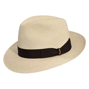 Borsalino Fino Panama Fedora-2 1/2" Brim -Made in Italy- 100% Straw- 7 Colors - Picture 1 of 8