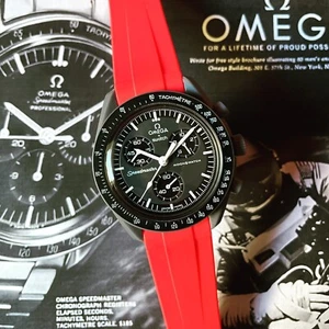 MoonSwatch Armband, Luxus Armband Rot 20mm | Pour MoonSwatch & Omega Speedmaster - Bild 1 von 7