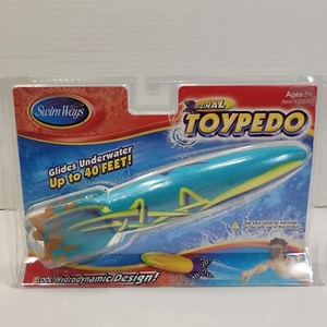 Original SwimWays TOYPEDO 10" blau & gelb Waben Pool Schwimmspielzeug NEU - Bild 1 von 6
