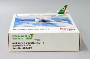 EVA Air MD-11 Reg: B-16101 Herpa Maßstab 1:500 Druckgussmodell 503419 letzte zwei!! - Bild 1 von 8