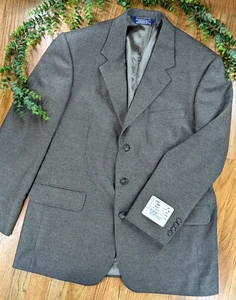 NWT🇺🇸Vtg LL Bean 42R Deep Sage 100% Lambswool Blazer Men Jacket SportsCoat USA - Picture 1 of 20
