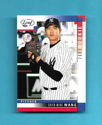 2003 Leaf ROOKIE RC Card # 325 CHIEN-MING WANG NEW YORK YANKEES EXCEPTIONAL! - Image 1 of 2