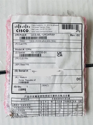 *Brand New* Cisco UCS-ML-128G4RW 1x 128GB DDR4-3200MHz LRDIMM Memory for UCS M5 - Image 1 of 2