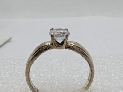 KABANA Sterling Silver 925 Cubic Zirconia Solitaire Ring Size 8.75 Foto 1 de 4