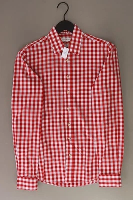⭐ Almsach camicetta per uomo taglia 46, S a quadri rosso di cotone ⭐ - Immagine 1 di 4