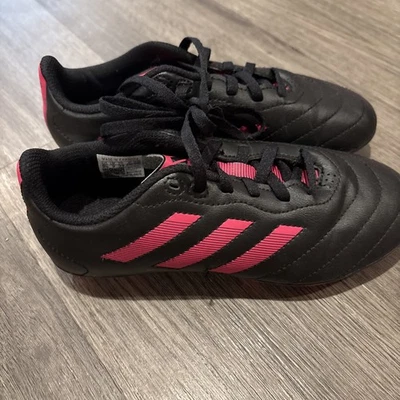 Adidas Goletto VIII FG Soccer Cleats Kids Y Size 2.5 Black Pink Athletic GX6907 - Image 1 of 4