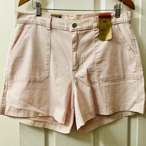Levi’s Utility Shorts Damen 32 Light Blush Pink 90s Mid Rise Taschen Stretch - Bild 1 von 10