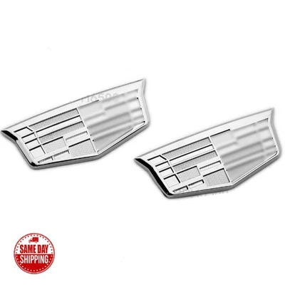 2x New For Ca dill ac Fender Marker Door Logo Badge Emblem Car Decoration Sport Foto 1 de 4