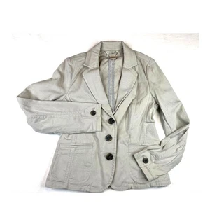 LL Bean Blazer Damen Größe 4 Hellbraun Khaki Knöpfe Jacke Arbeitskleidung Dresswear Karriere - Bild 1 von 10