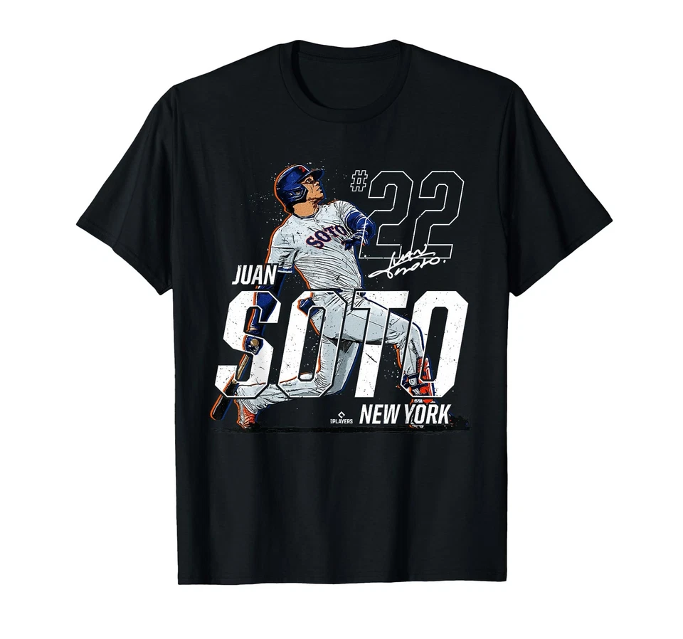 MLBPA Juan Soto Baseball T-Shirt, Dynamic Pose, New York - MLB Merchandise - Image 1 of 1