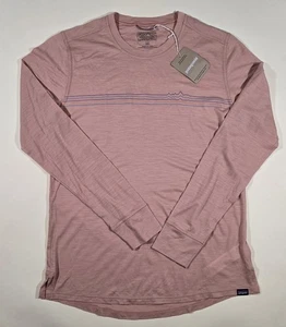 Patagonia Capilene Cool Merino Blend Graphic Shirt Womens M Terra Pink L/S - Picture 1 of 11