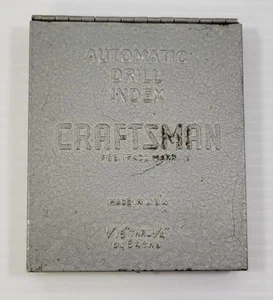 C) Vintage Sears Craftsman Automatic Drill Index Metal Case USA - Bild 1 von 13