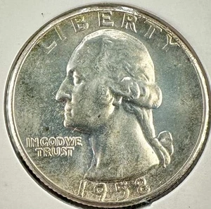 1958 P PHILADELPHIA Washington Quarter ~ FDC gemma - Foto 1 di 2