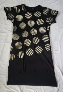 Sylca Vestito Donna Nero Asimmetrico Tasche Alte Basse Designer City - Foto 1 di 10