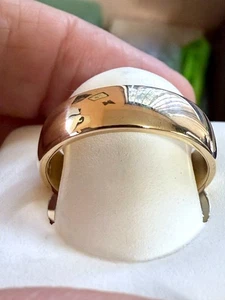 Alianza de boda de oro amarillo de 14 quilates de 6 mm de ancho de 10,25 7,7 gramos - Imagen 1 de 10