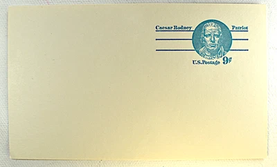 US POSTAL CARD SCOTT #UX70 CEASER RODNEY 9C MNH, 1975-76 - Image 1 of 2