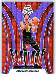 2024-25 Mosaic #8 Zaccharie Risacher /175 Elevate Purple Fluorescent Hawks RC - Picture 1 of 2