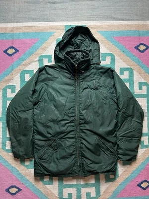 Vtg 60s Eddie Bauer Quilted Goose Down Puffer Jacket Sun Label Green - Image 1 of 4
