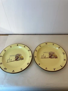 2 Vintage MCM Monterry Western Ware 10'' Dinner plates - Picture 1 of 21