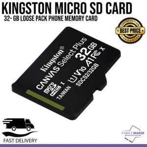 Kingston 32GB Class 10 MicroSD Card – For Phone/Tablet Memory Card – Loose Pack - Zdjęcie 1 z 2